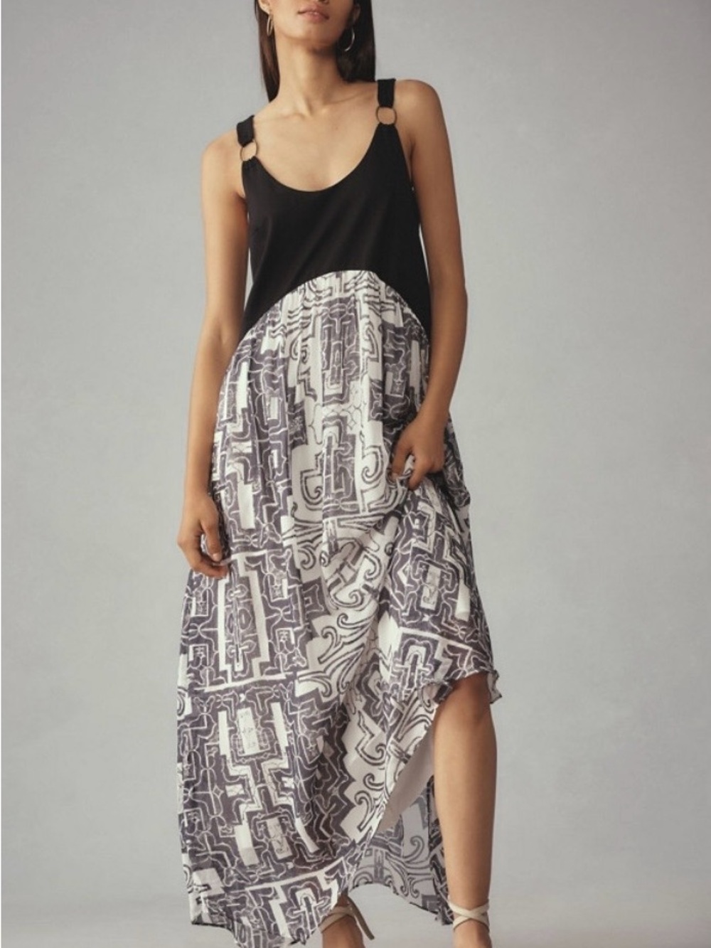 Anthropologie Sleeveless Scoop-Neck Maxi Dress S NEW